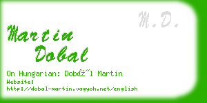 martin dobal business card